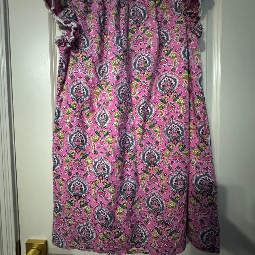 THML Pink Paisley Dress with Ruffles - Picture 3 of 3